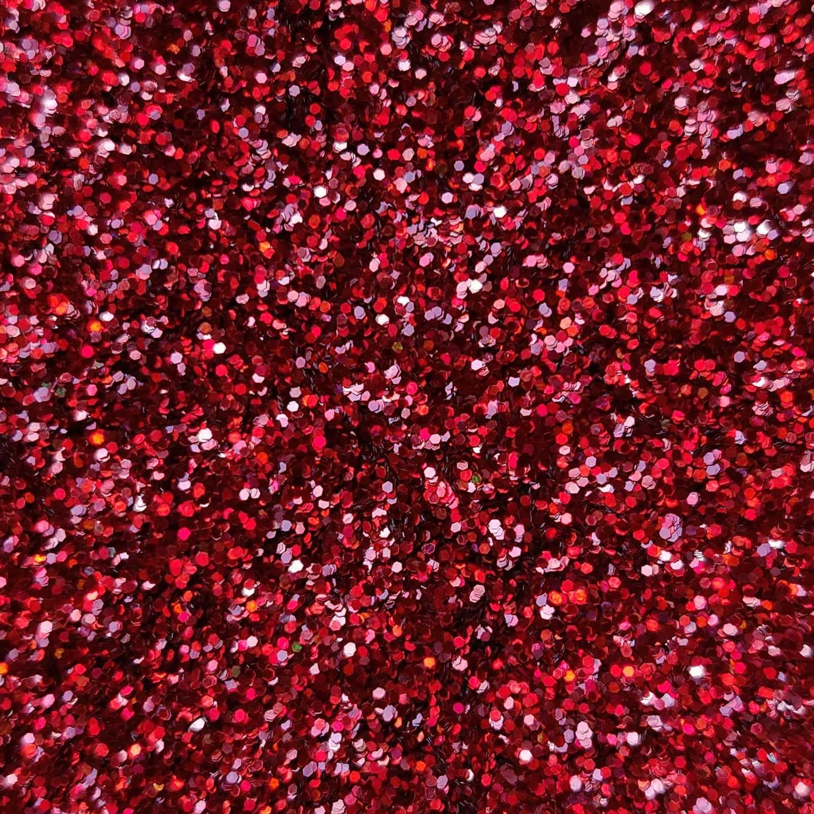 Glitter Elements - Holographic Red - 0.6mm Hex