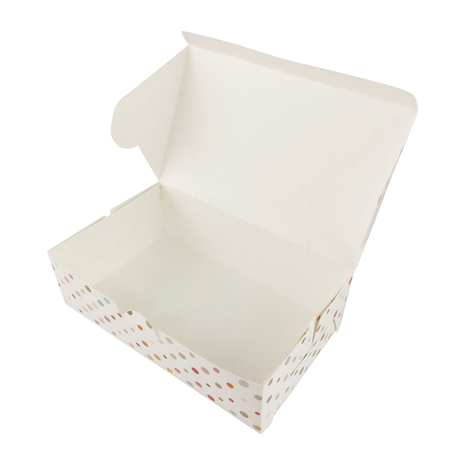 Polkadot White Card Cake Box