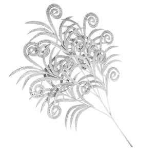 Extra Long Glittered Swirl Palm Leaves