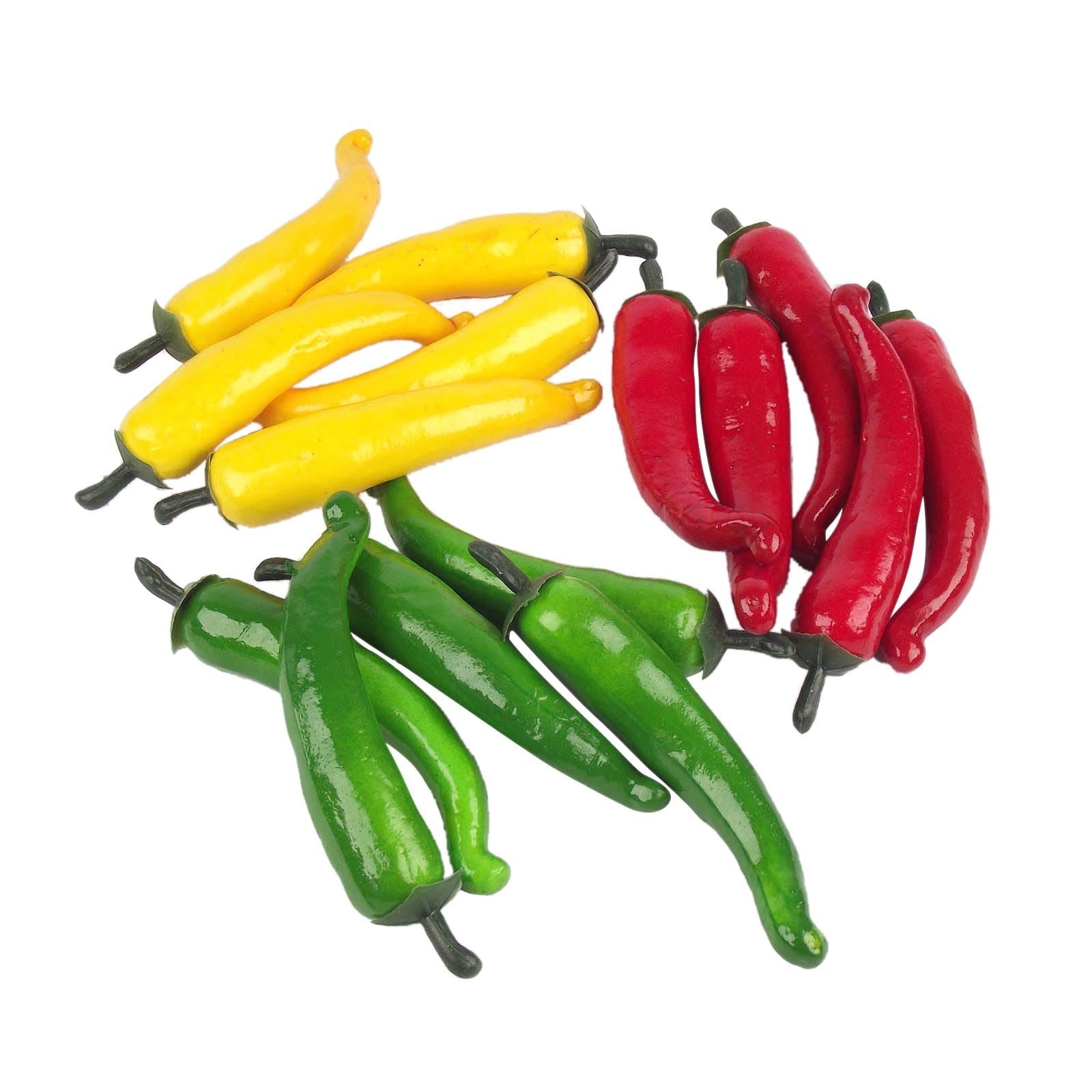 10x Large Artificial Chillies