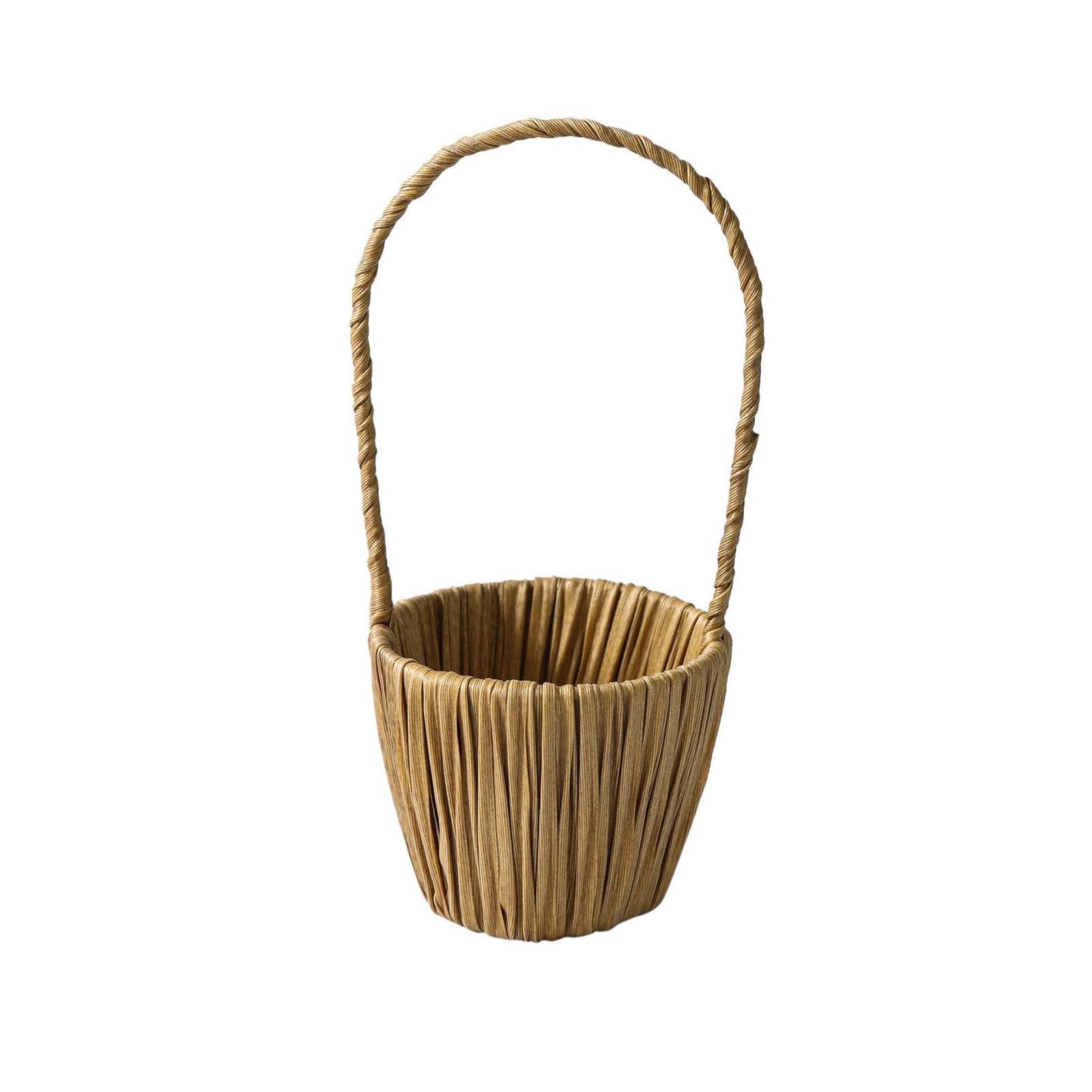 Steel and Hessian Tall Handle Baskets