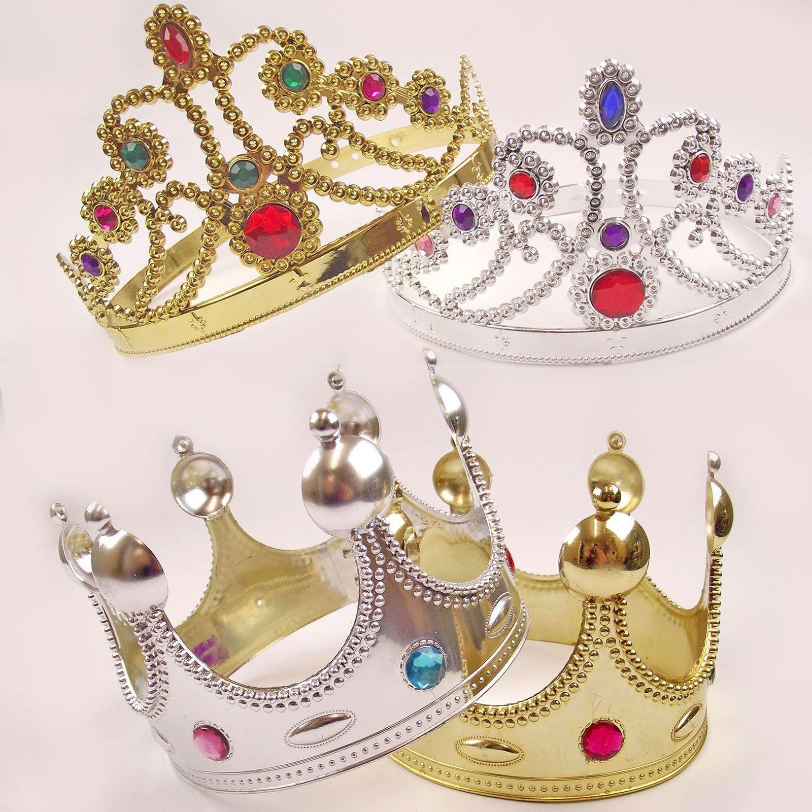 Plastic Jewelled Crown and Tiara