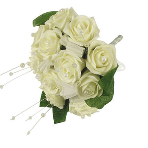 12 Rose and Pearl Brides Posy