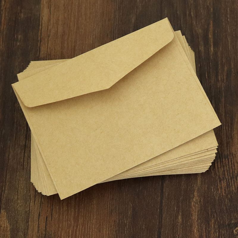Mini 10cm Plain Kraft Gift Envelopes