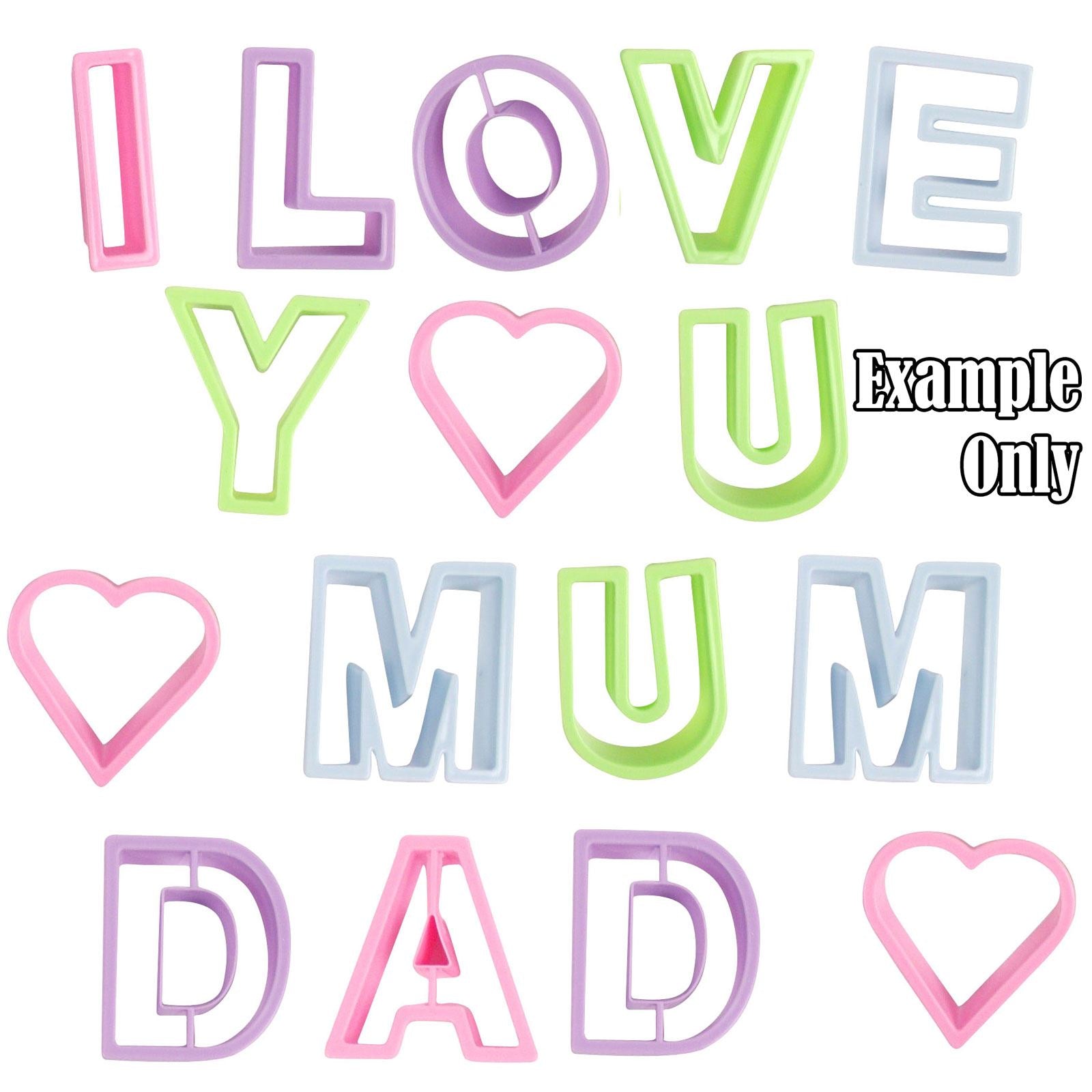 I Love You Mum Dad Cookie Cutters