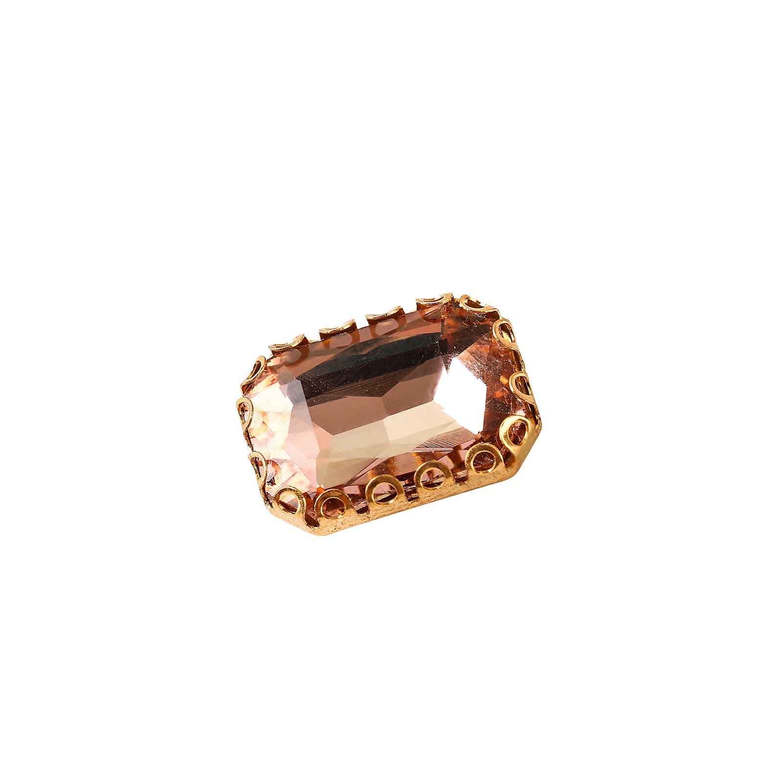 Coloured Large Rectangular Rhinestones in Setting