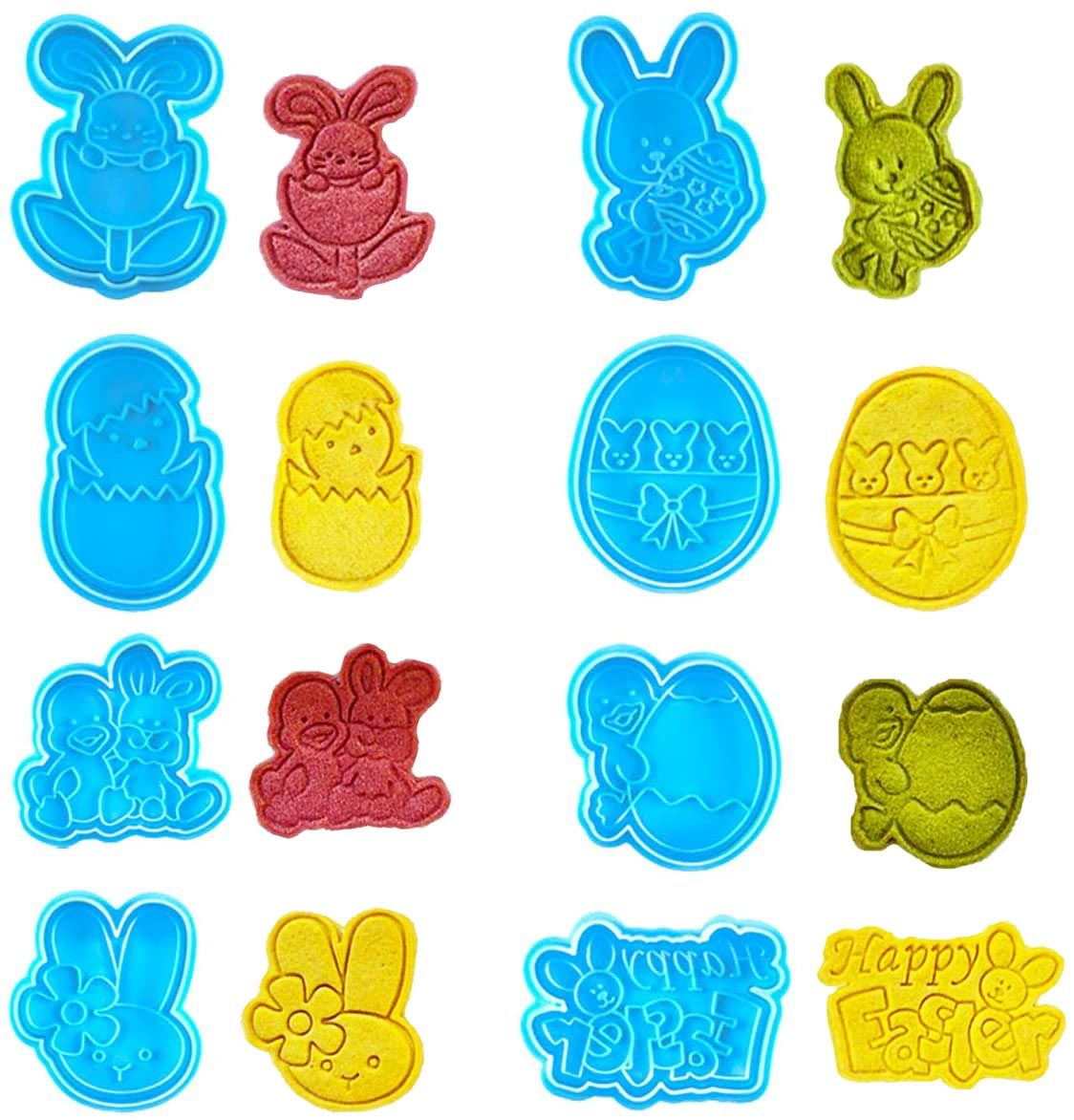 3D Embossing Easter Cookie Cutter Mould Set