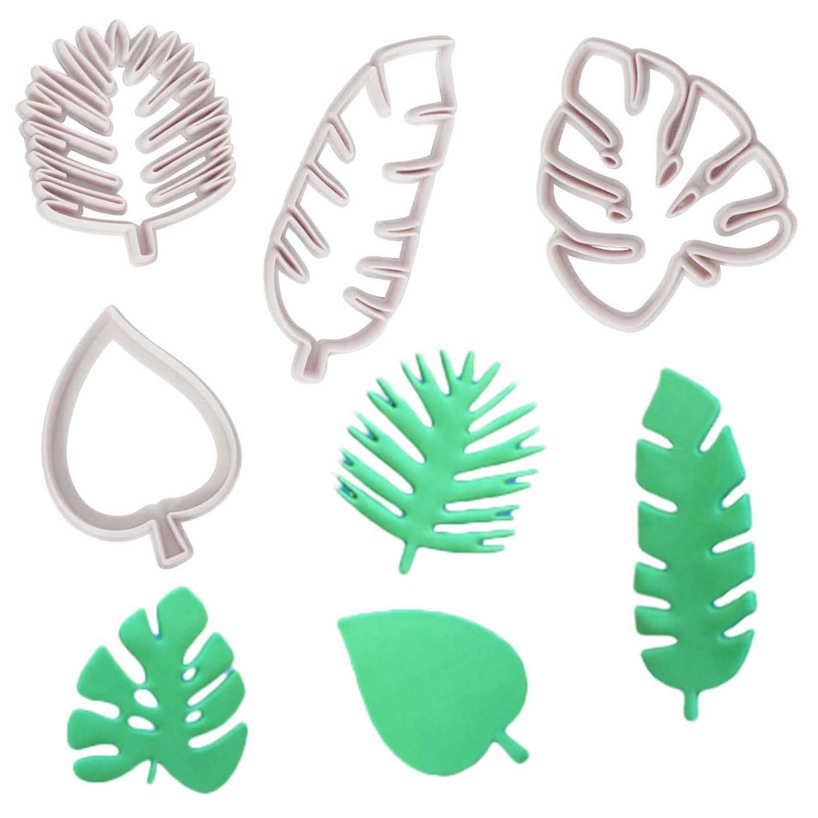 Set of 4 Tropical Palm Leaf Cutters