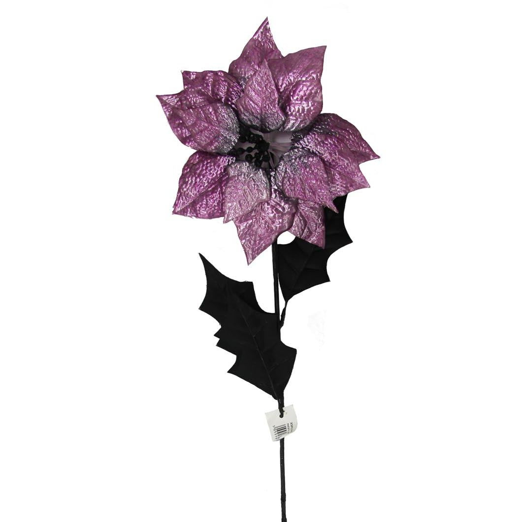 Metallic Poinsettia with Glitter