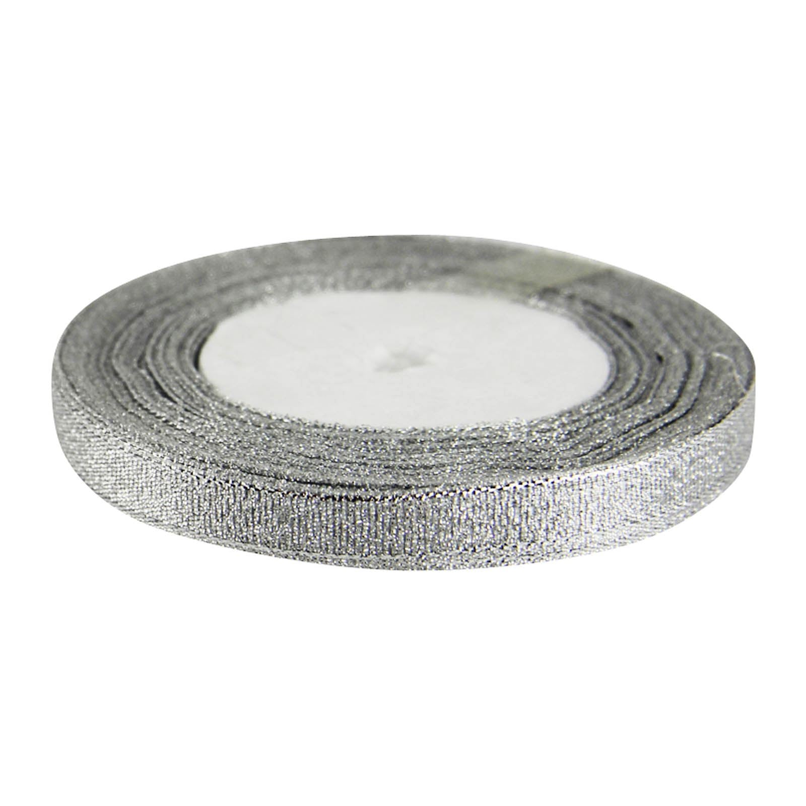 25 Yard Roll of 10mm Metallic Satin Ribbon