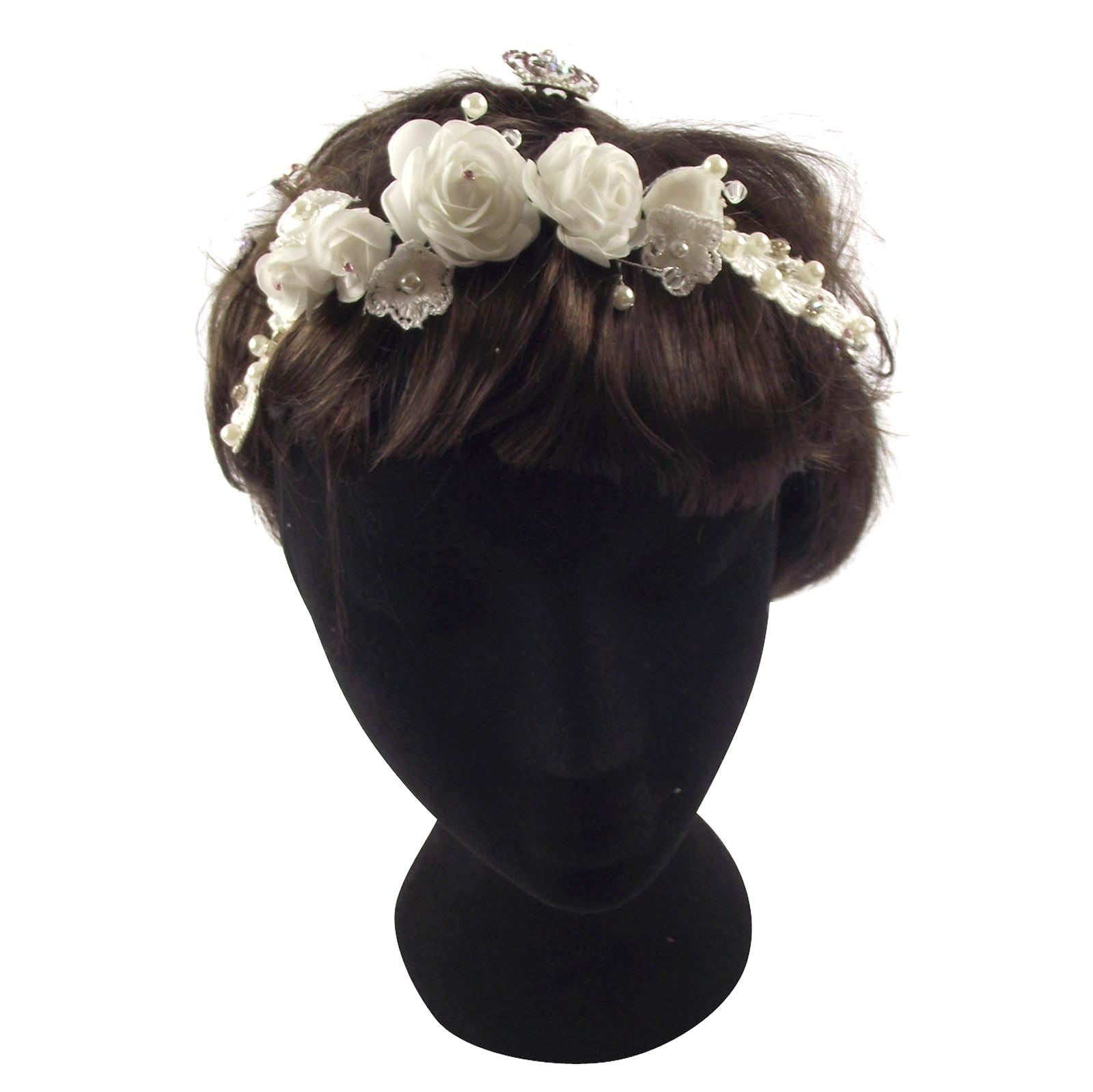White Diamante Slim Head Piece