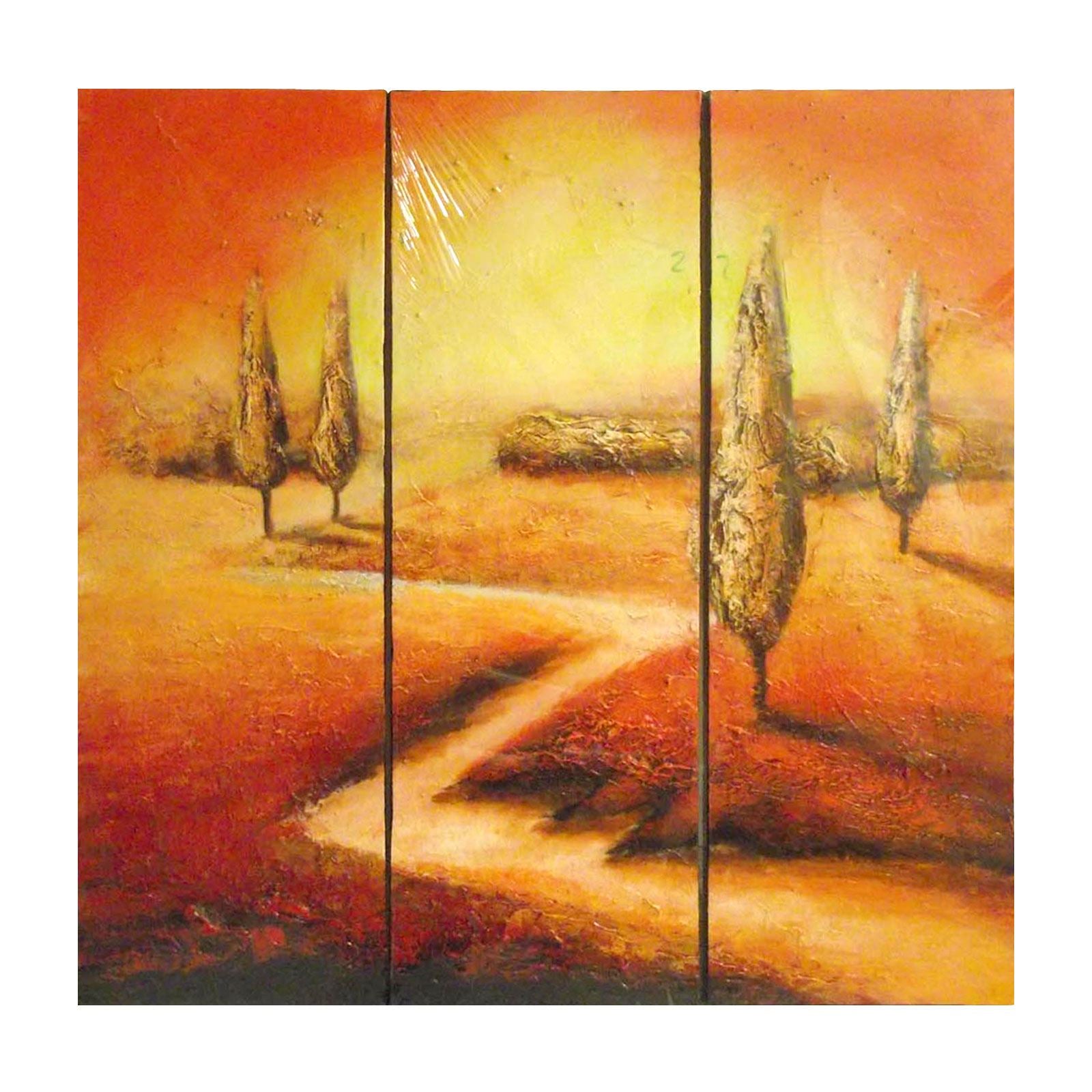 3 Piece Desert Tree Painted Canvas