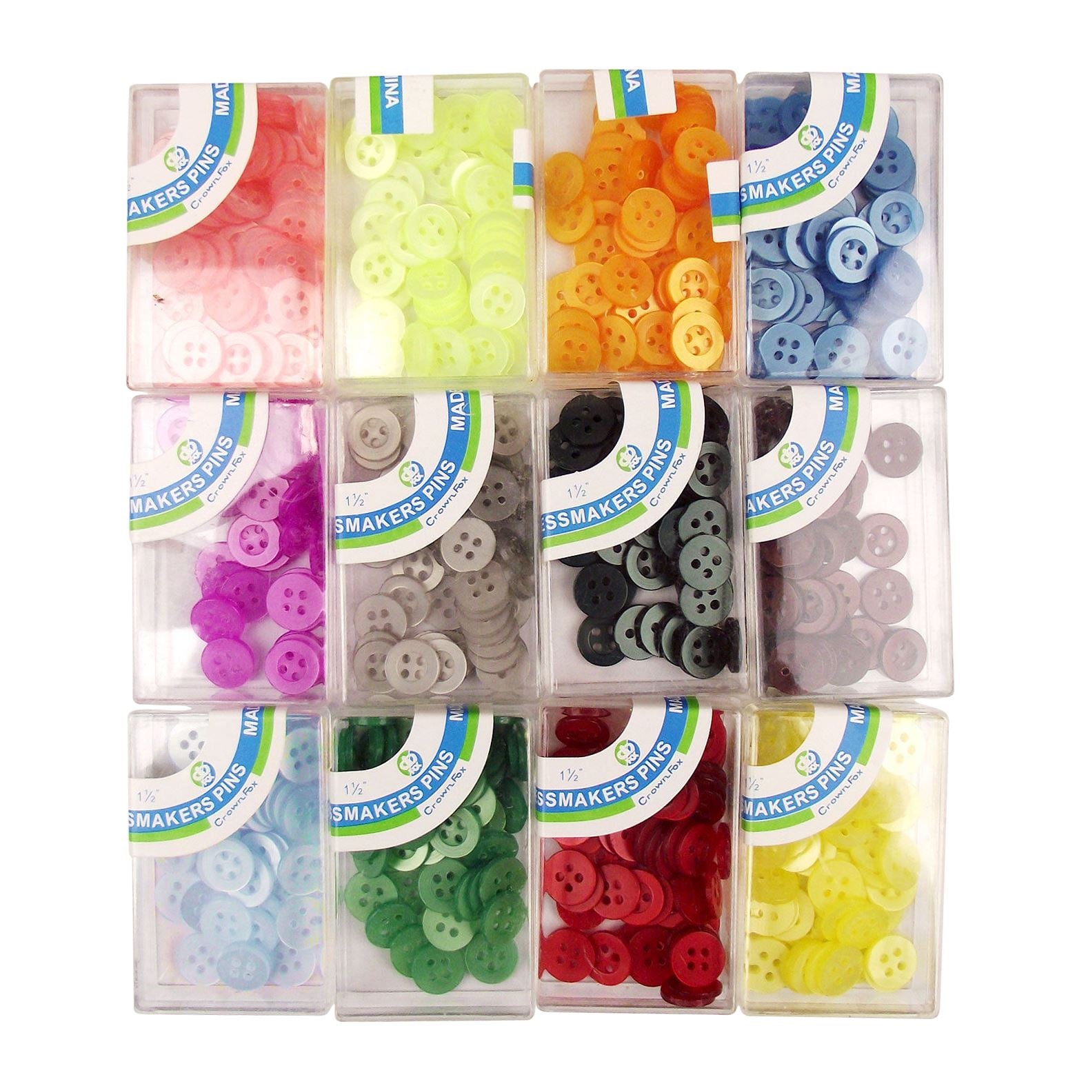 600x Assorted Colour Buttons
