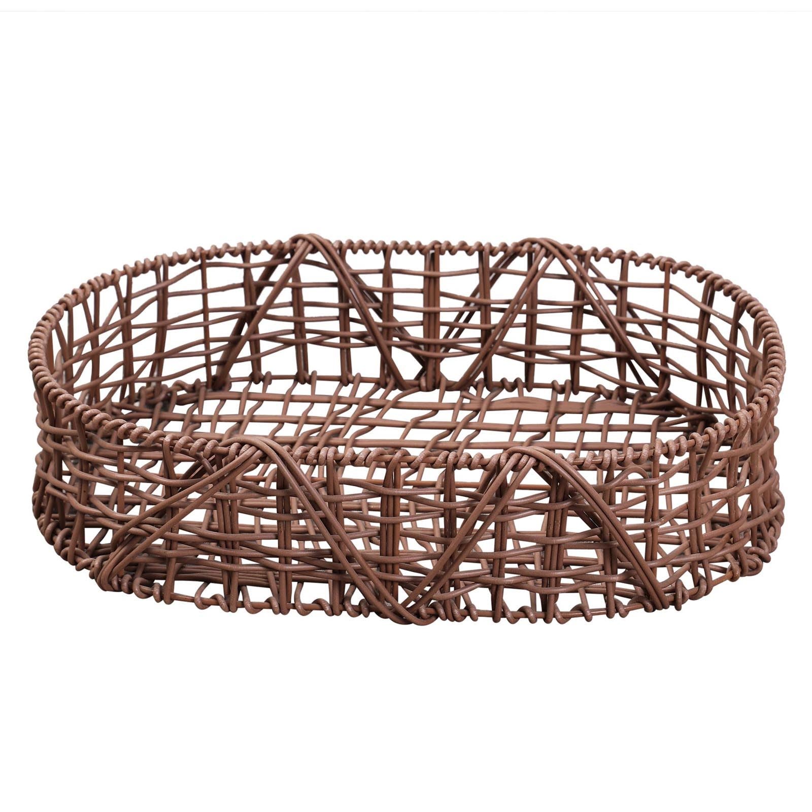 Large Coated Metal Tray Baskets