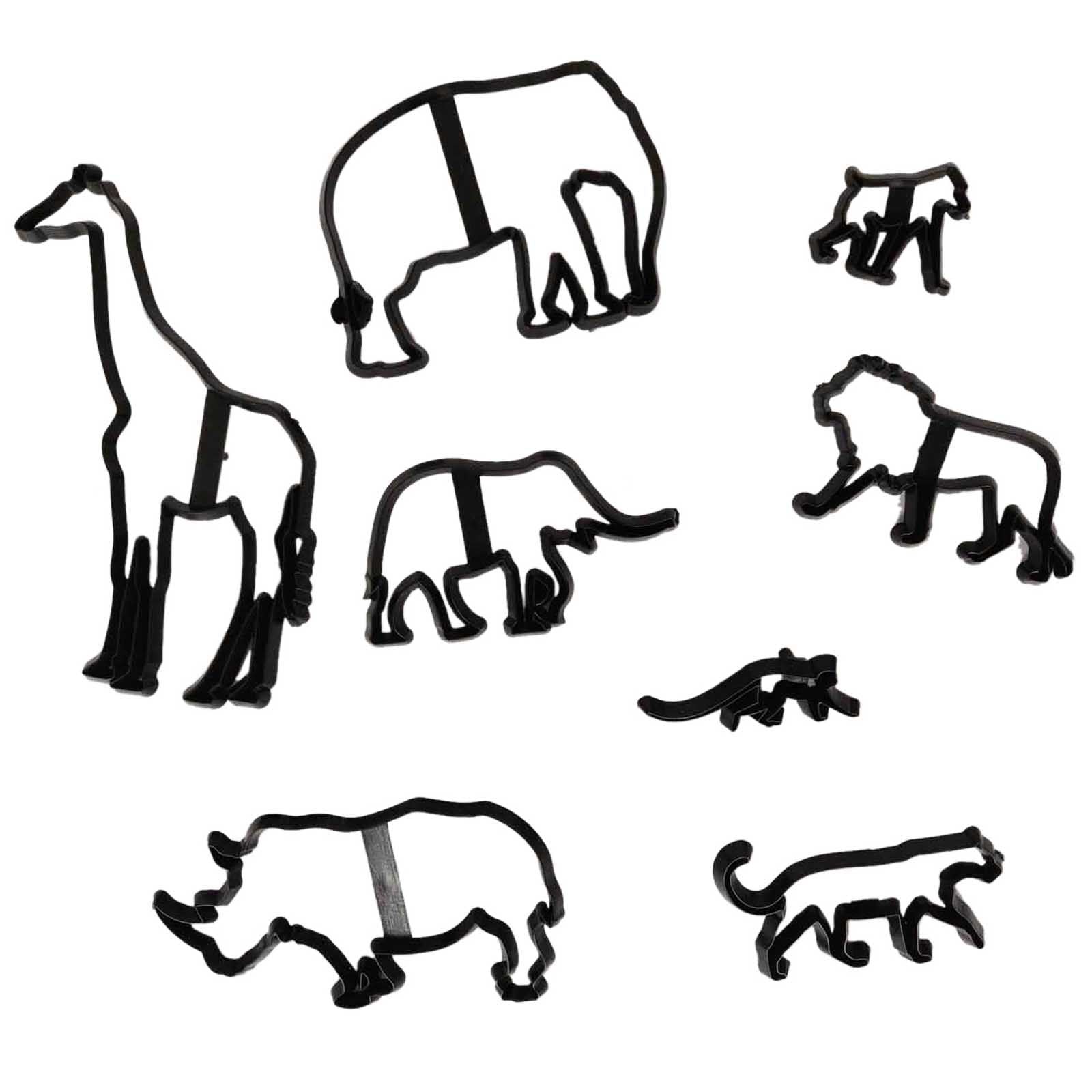 Set of 8 Jungle Safari Animal Cutters