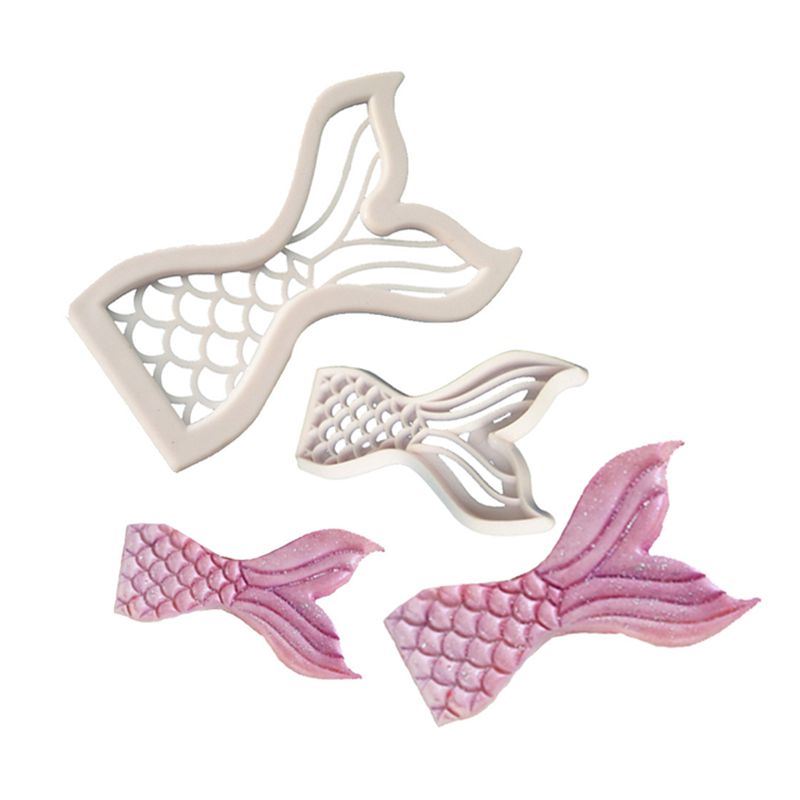 Set of Two Mermaid Fish Tail Cookie Cutters