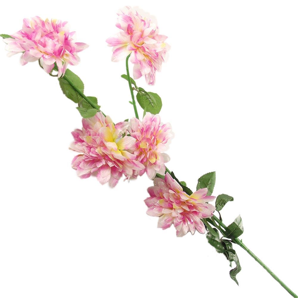 5 Head Glitter Spiky Chrysanthemum Spray