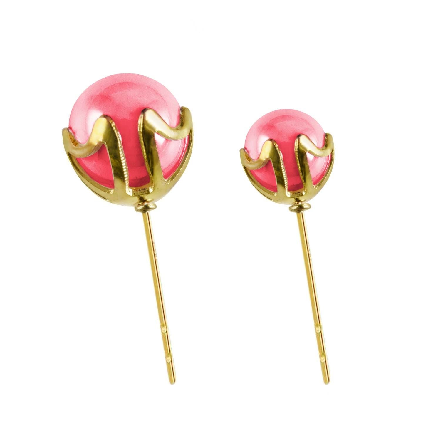 Pair of Premium Gold Set Pearl Pins