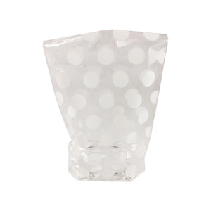 Gold and Silver Polkadot Clear Bags