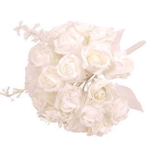 24 Head Glittered White Foam Bouquet