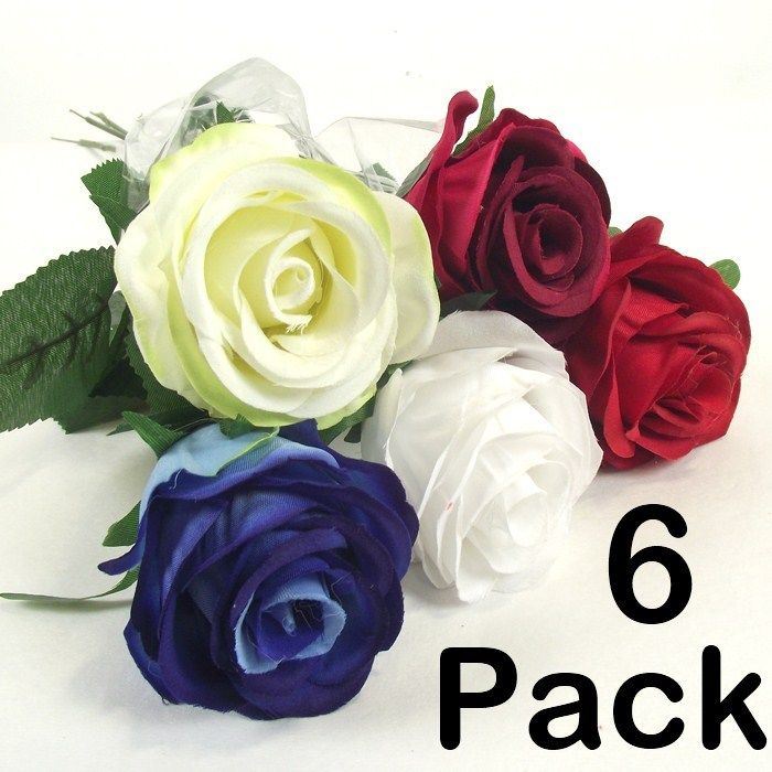 Half Dozen Premium Single Rose Buds