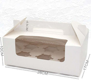 Extra Large 6 Hole Cupcake Carrier Boxes