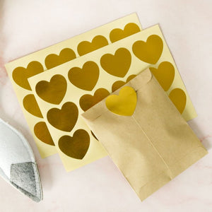 Sticker Sheets - Gold Round & Heart