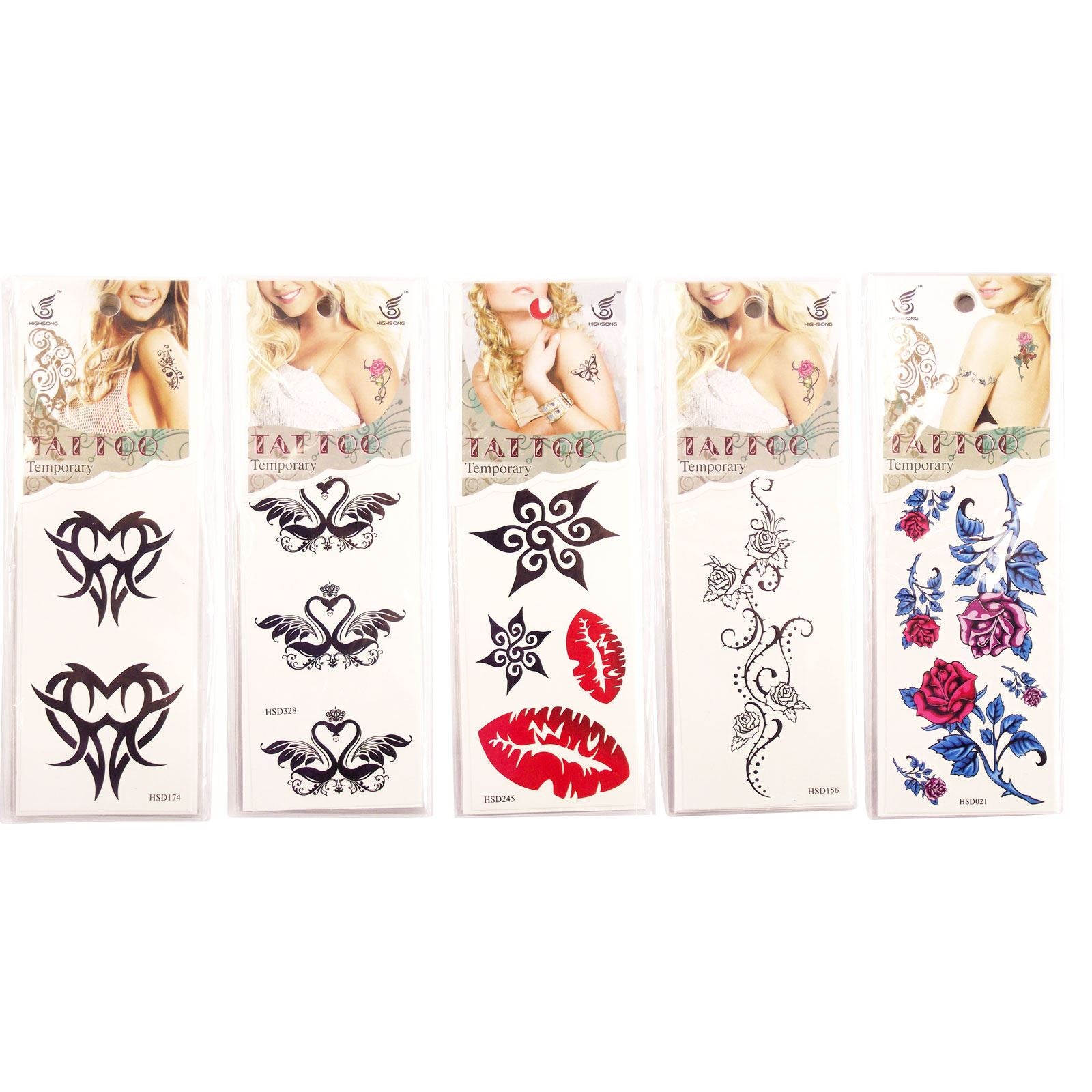 5x Packs of Assorted Transfer Tattoos