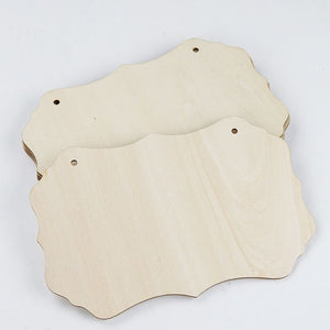 Set of 3 Vintage Shaped Plywood Blank Plaques