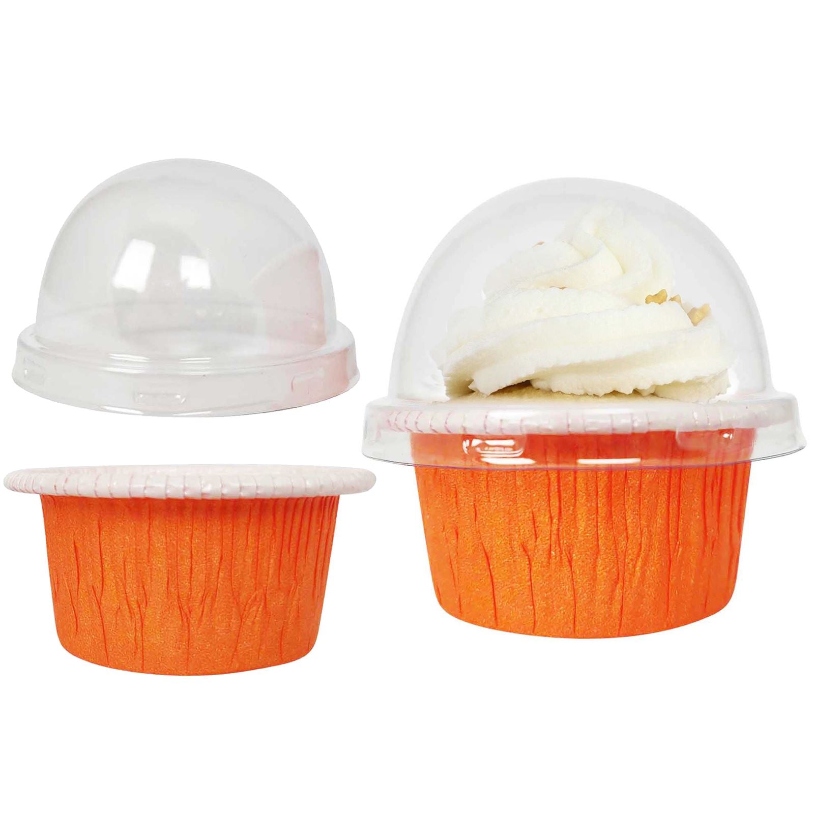 Cupcake Cases with Clear Dome Lids
