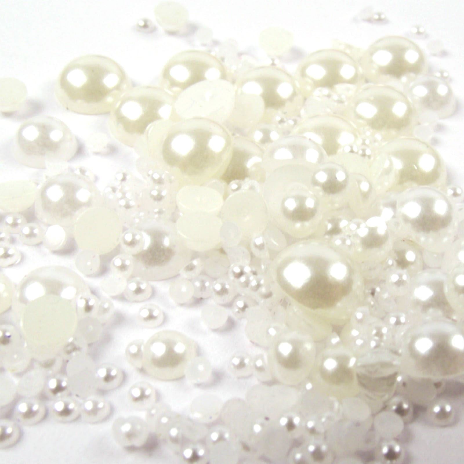 2mm 4mm 6mm 8mm Flat Back Pearls