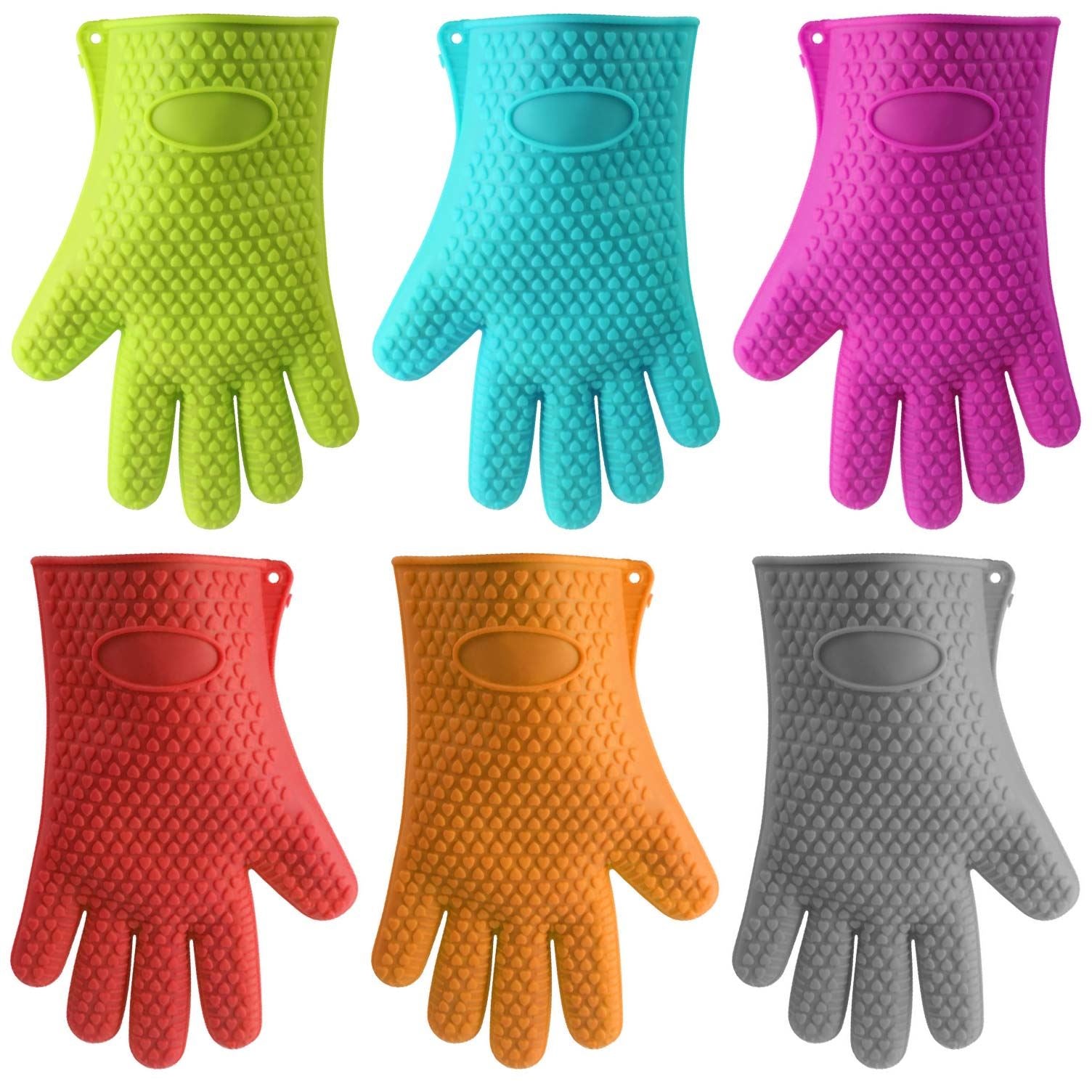 Heat Resistant Silicon Oven Mitts Basics (No Lining)