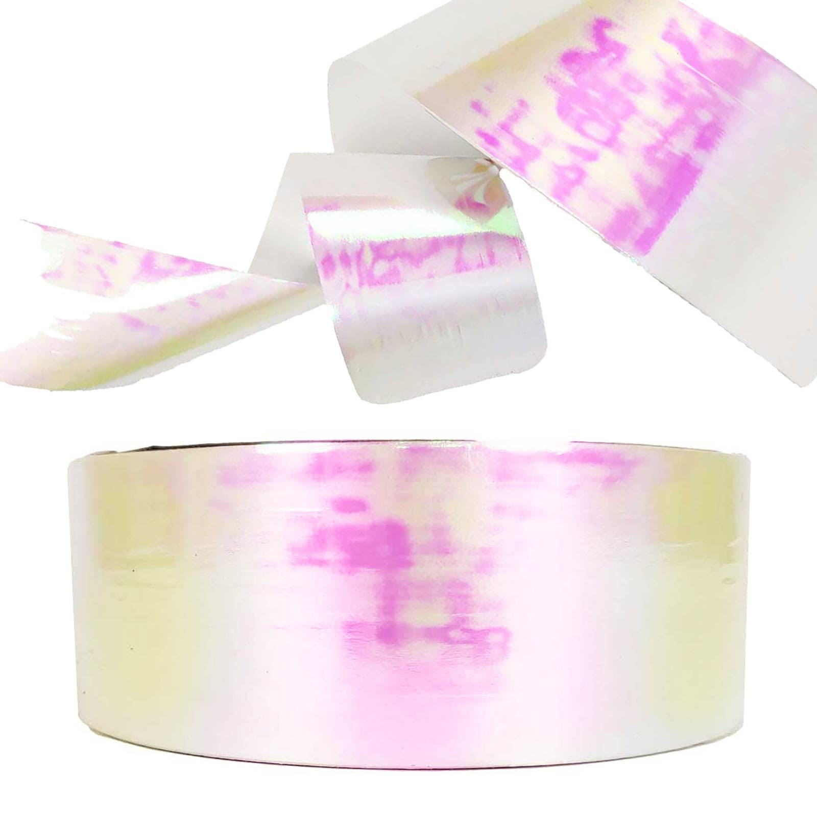 Iridescent White Florist Ribbon Roll
