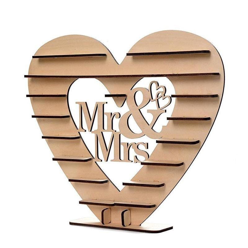 3D Laser Cut Ferrero Chocolate Mr Mrs Stand - Display Wedding Donut Board