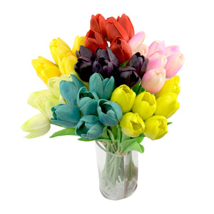 Bundle of 6 Real Touch Tulips
