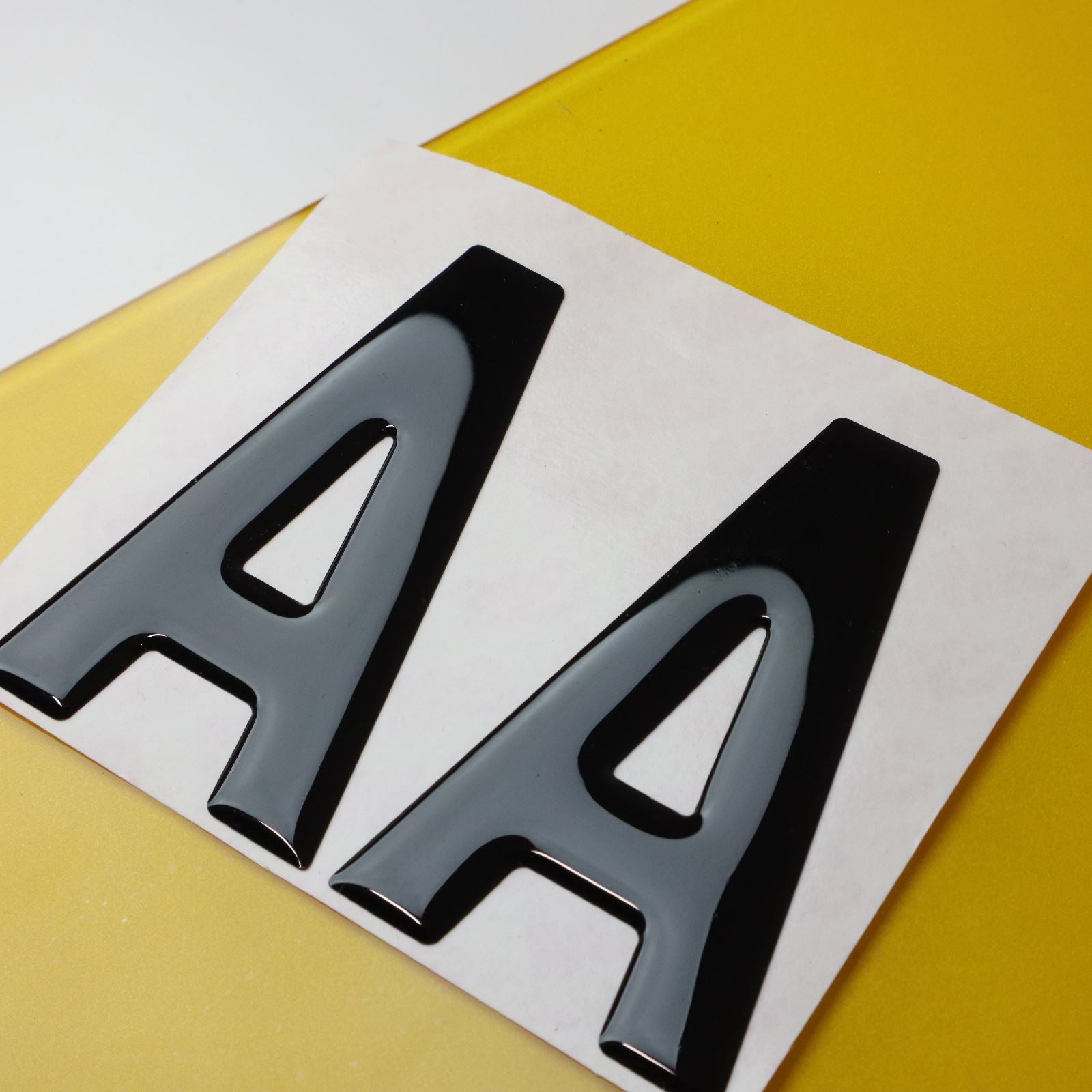 10x 3mm Gloss Acrylic 3D 4D Car Number Plate Letters Digits Wholesale