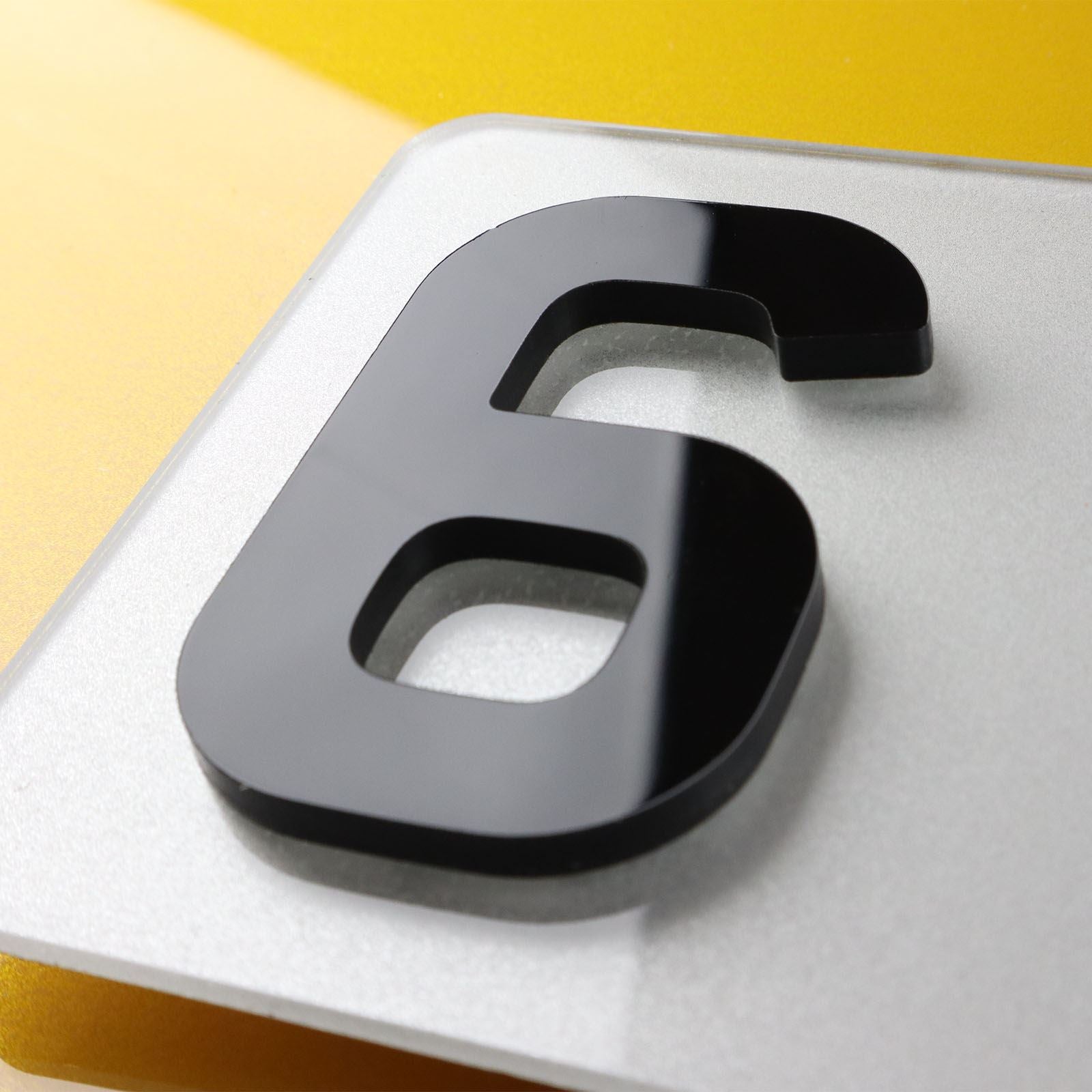 10x 5mm Gloss X-Thick Acrylic 3D 4D Number Plate Letters Digits Wholesale