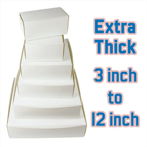 Wholesale Flat Fold-Over White Cake Boxes