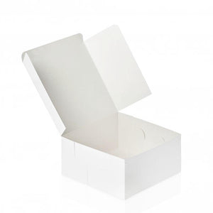 Wholesale Flat Fold-Over White Cake Boxes