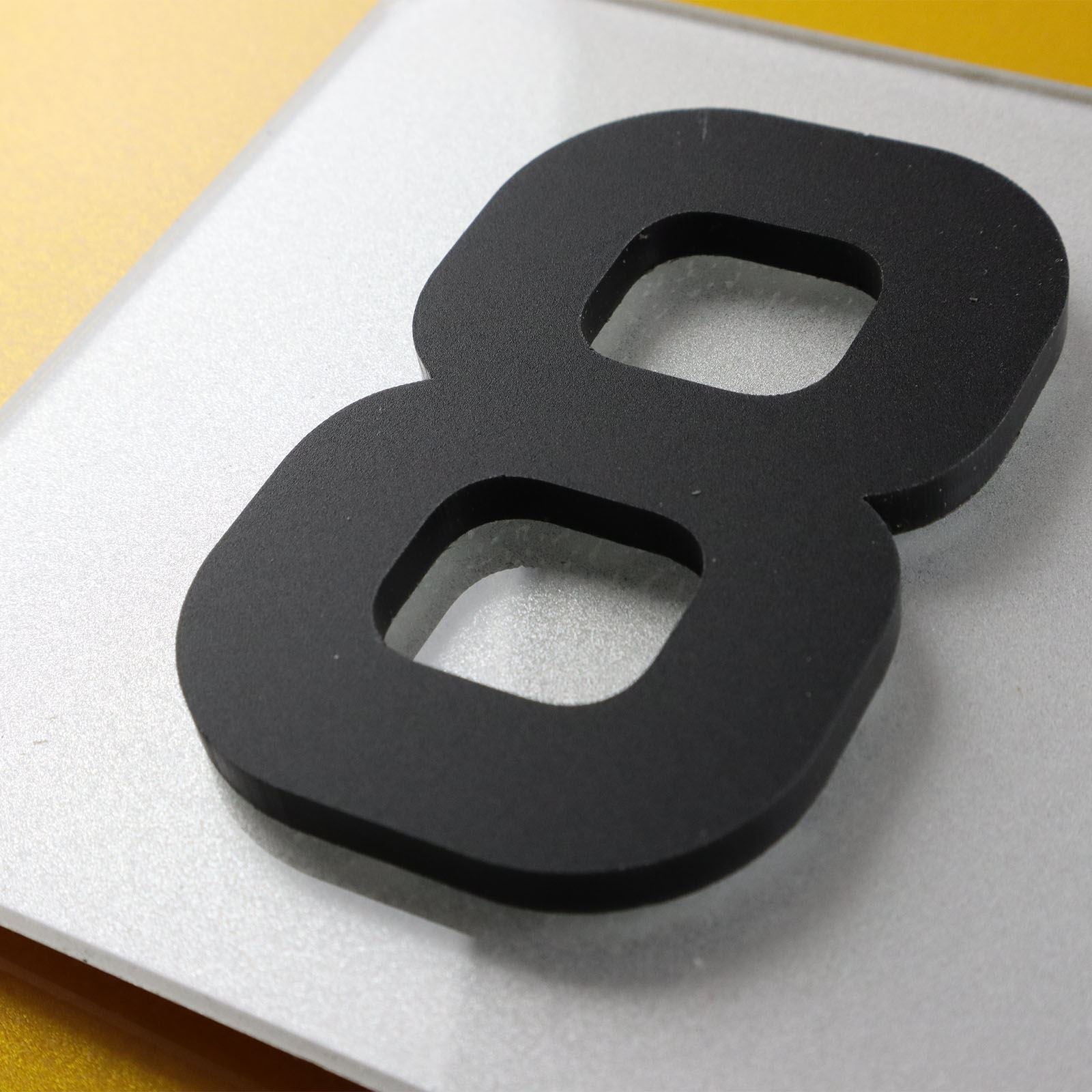 10x 5mm Matte X-Thick Acrylic 3D 4D Number Plate Letters Digits Wholesale