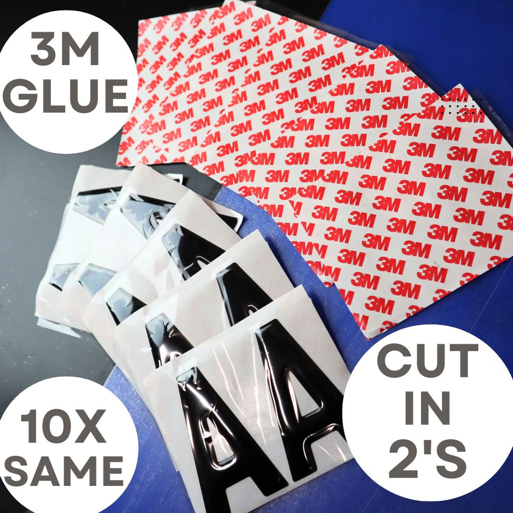 10x 5mm Matte X-Thick Acrylic 3D 4D Number Plate Letters Digits Wholesale