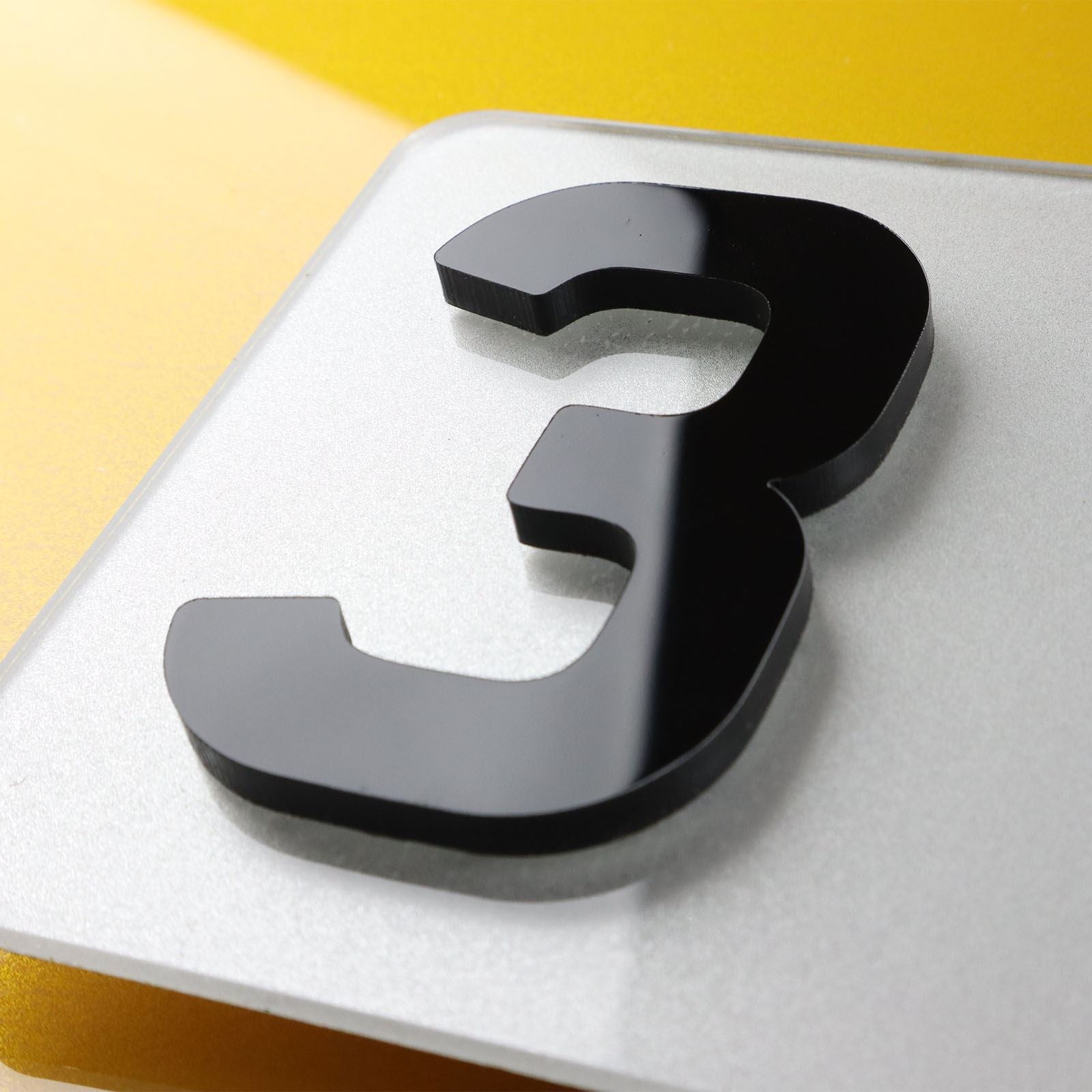 10x 5mm Gloss X-Thick Acrylic 3D 4D Number Plate Letters Digits Wholesale