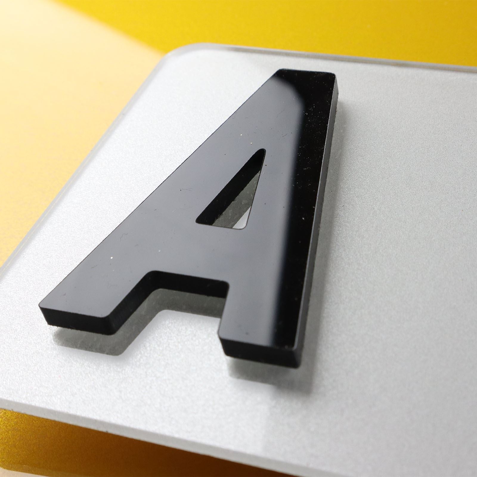 10x 5mm Gloss X-Thick Acrylic 3D 4D Number Plate Letters Digits Wholesale