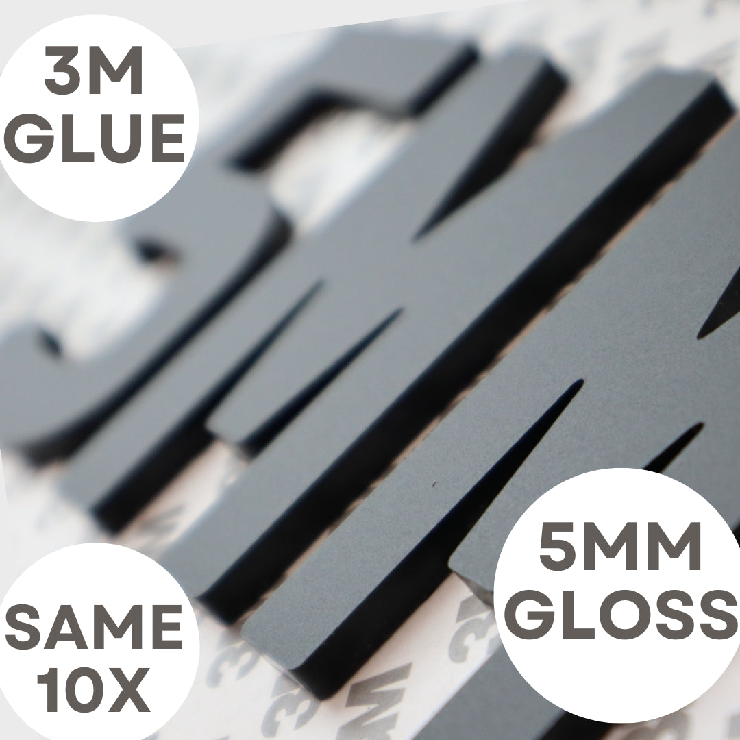 10x 5mm Matte X-Thick Acrylic 3D 4D Number Plate Letters Digits Wholesale