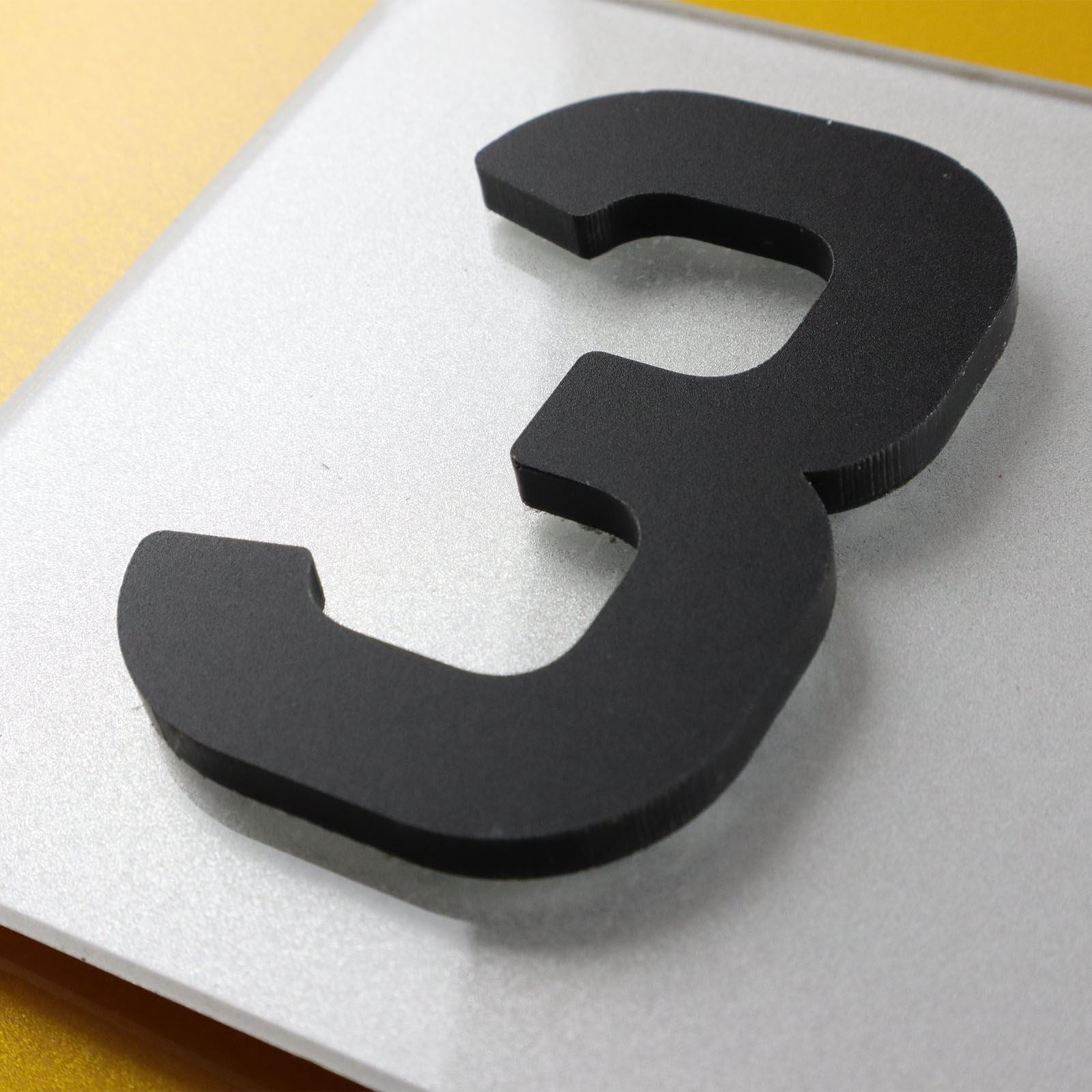 10x 5mm Matte X-Thick Acrylic 3D 4D Number Plate Letters Digits Wholesale