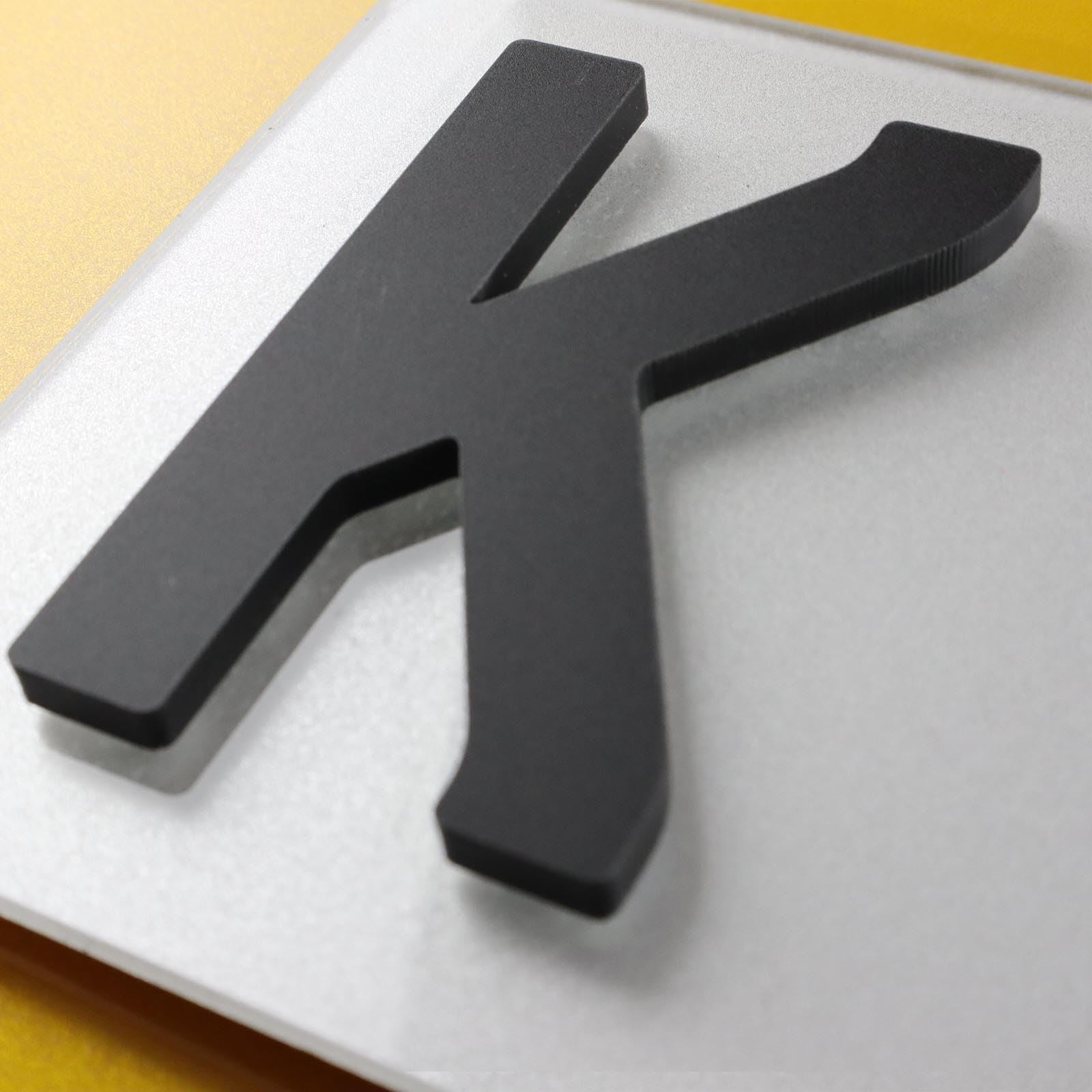 10x 5mm Matte X-Thick Acrylic 3D 4D Number Plate Letters Digits Wholesale