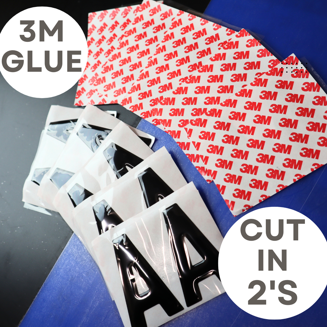 Wholesale Number Plate Letters - 3D 4D Gel & Acrylic Digits 3mm 5mm