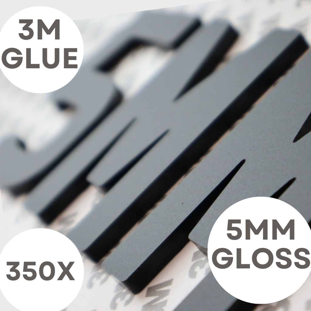 Wholesale Number Plate Letters - 3D 4D Gel & Acrylic Digits 3mm 5mm