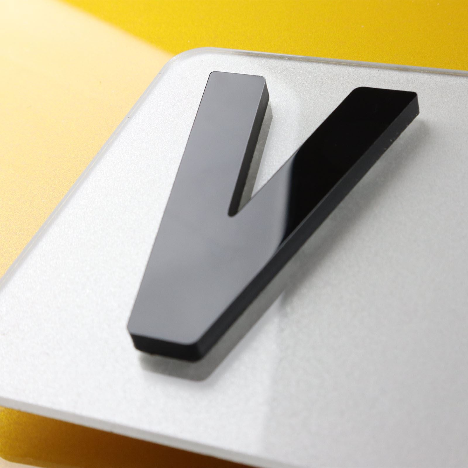 10x 5mm Gloss X-Thick Acrylic 3D 4D Number Plate Letters Digits Wholesale