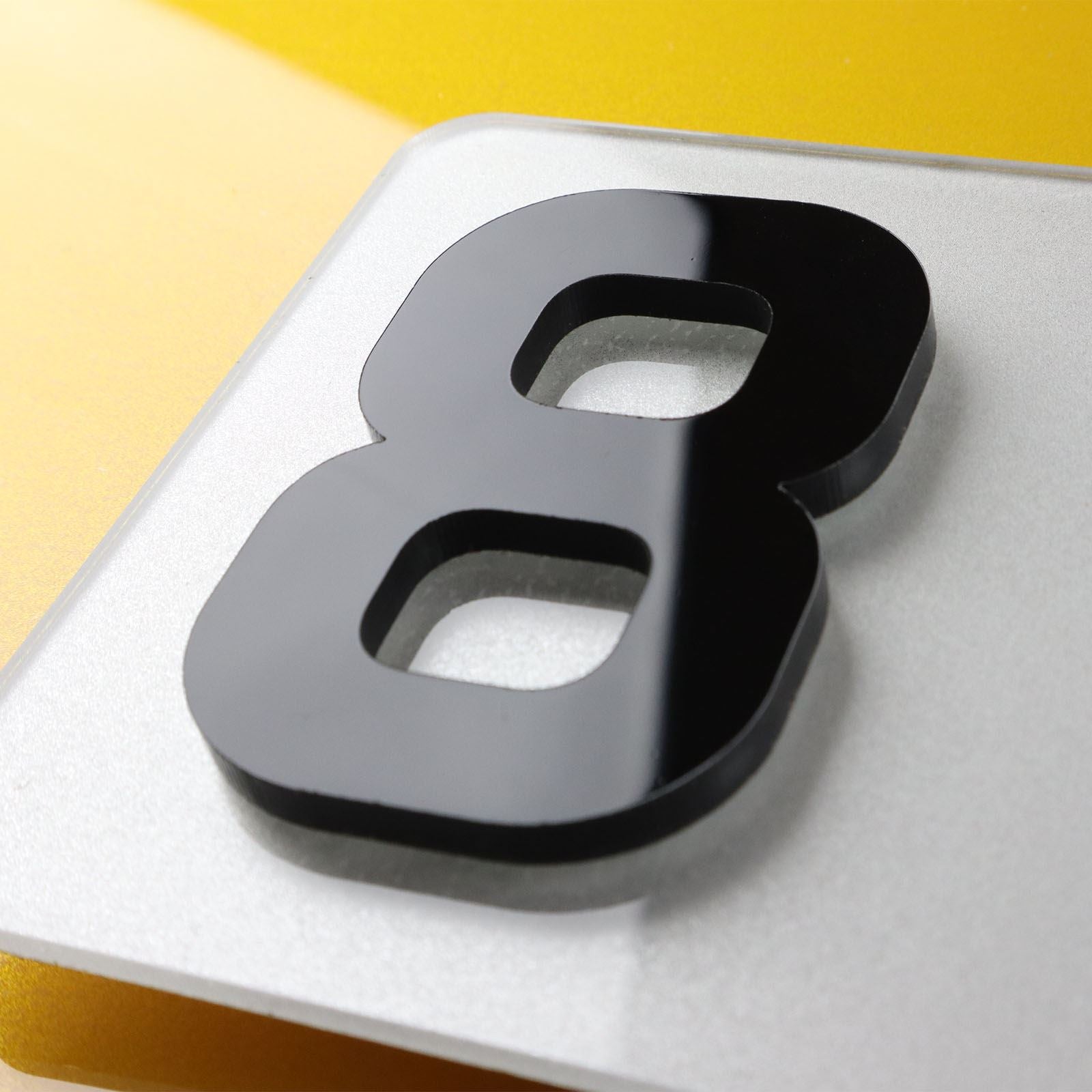 10x 5mm Gloss X-Thick Acrylic 3D 4D Number Plate Letters Digits Wholesale